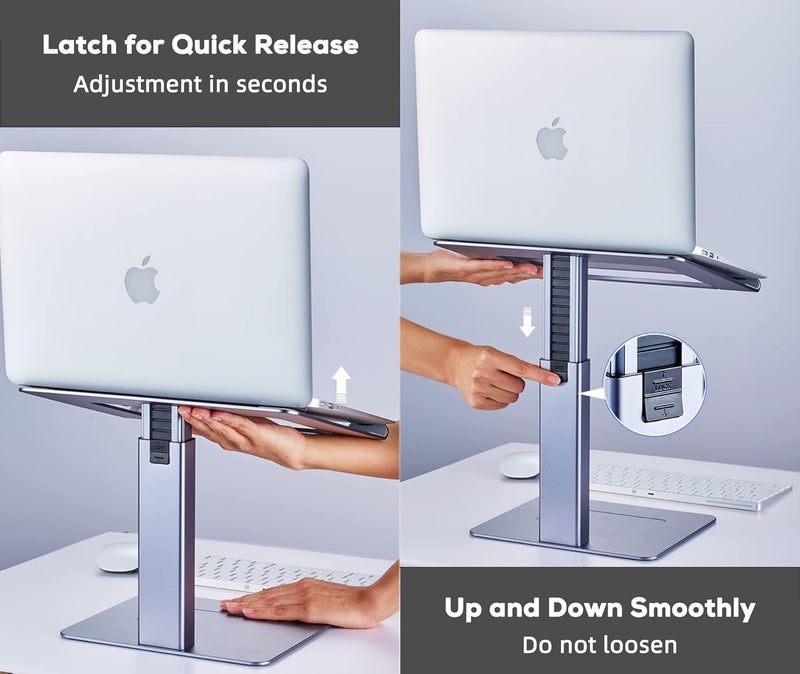VECOFO Adjustable Laptop Stand, Tall, Strong, Airflow, Suitable for 13.3-17.3 Inch Laptops, Lift Screen to Eye Level for Video Conferences - Image 5